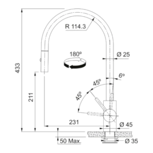Ανοξείδωτη μπαταρία Eos με ντους Inox PVD antracite 2