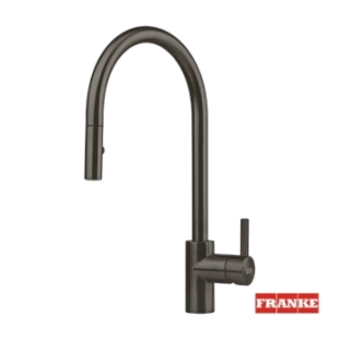 Ανοξείδωτη μπαταρία Eos με ντους Inox PVD antracite