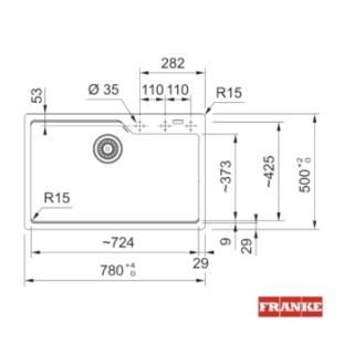 Γρανιτένιος νεροχύτης Urban UBG 610-78 780x500mm Slate Grey 2
