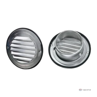 Vents Καπάκι Εξαερισμού 16.5x16.5cm Στρογγυλή με Σίτα