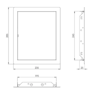 ΘΥΡΙΔΑ ΕΠΙΣΚΕΨΗΣ ΜΕΤΑΛΛΙΚΗ EUROPLAST RLM2025 2