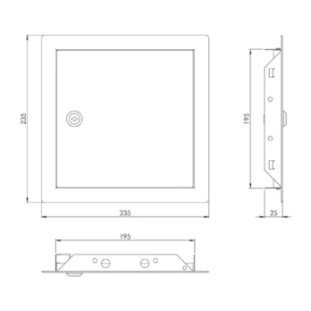 ΘΥΡΙΔΑ ΕΠΙΣΚΕΨΗΣ ΜΕΤΑΛΛΙΚΗ ΜΕ ΚΛΕΙΔΑΡΙΑ EUROPLAST RLMA2020 2