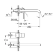 Grohe Essence 19967GN1 Εξωτερικά Μέρη Εντοιχιζόμενης Μπαταρίας Νιπτήρος, Brushed Cool Sunrise