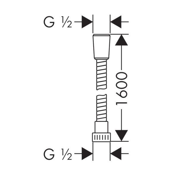 Σπιράλ Ντους Hansgrohe Metaflex 160cm 28266000