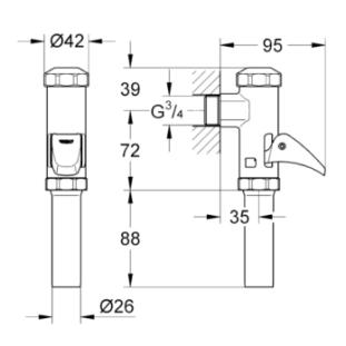 Grohe Dal Φλουσόμετρο WC Εξωτερικό 37141000 2