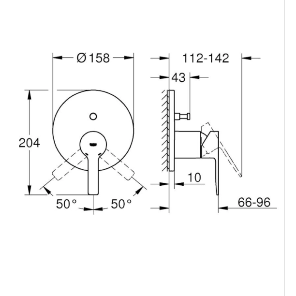 Grohe Lineare 24064001 Εξωτερικά Μέρη...