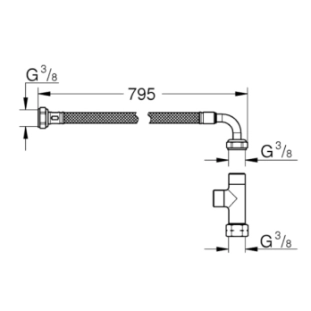 Grohe Σπιράλ Σύνδεσης Καθίσματος Λεκάνης Μπιντέ 14074000 2