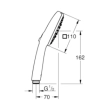 Grohe Tempesta 110 2780330E Τηλέφωνo Ντους 2 ροών με Σπιράλ και Στήριγμα, Χρωμέ
