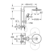 Grohe Tempesta Cosmopolitan 250 26670001 Στήλη Ντους με Θερμοστατική Μπαταρία, Χρωμέ