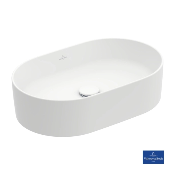 Villeroy&Boch Collaro Οβάλ Επιτραπέζιος Νιπτήρας Πορσελάνης 56x36cm Ματ Λευκό 4A1956RW