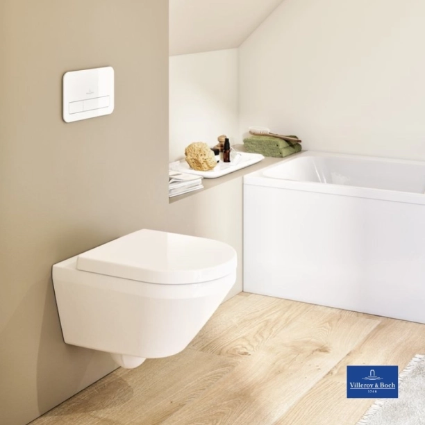 Villeroy&Boch Architectura Κρεμαστή Λεκάνη 53cm Rimless TwistFlush με Κάθισμα Soft Closing