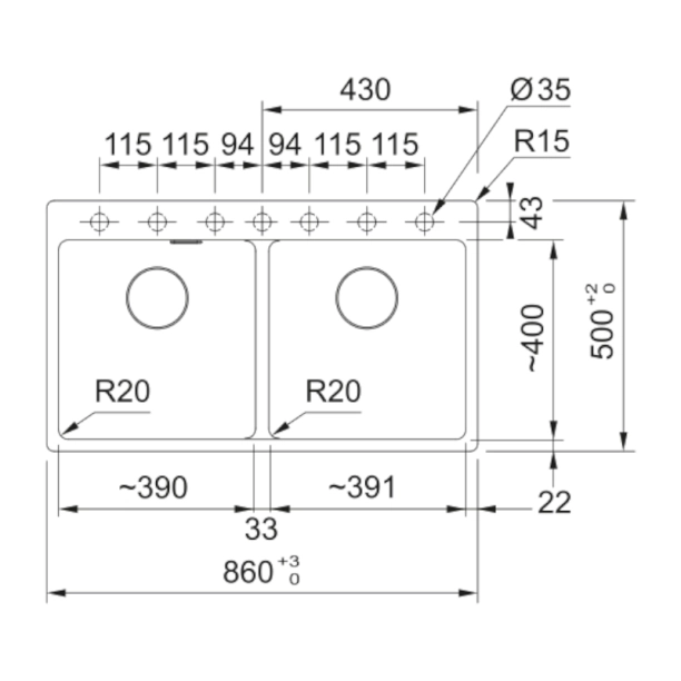 Νεροχύτης γρανιτένιος Franke Maris MRG 620 86x50 Polar White