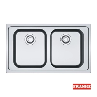 Νεροχύτης ανοξείδωτος Franke Smart 2 γούρνες 86x50cm