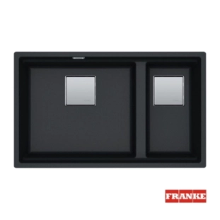 Νεροχύτης γρανιτένιος Franke Kubus υποκαθήμενος με 2 γούρνες 76x46cm Onyx