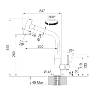 Μπαταρία κουζίνας Icon Spray Black mat 2