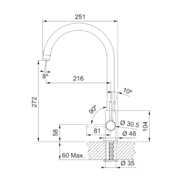 Μπαταρία Φίλτρου Franke J Clear water Black mat