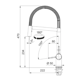 Μπαταρία κουζίνας Franke Active Semi Pro Spray χρωμέ 2
