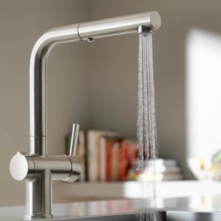 Μπαταρία κουζίνας Franke Active Twist με αποσπώμενο ντους Decor Steel