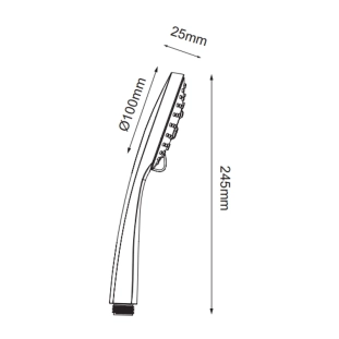 Modea Grenada 00-3108 Τηλέφωνo Ντους 3 ροών, Χρωμέ 2