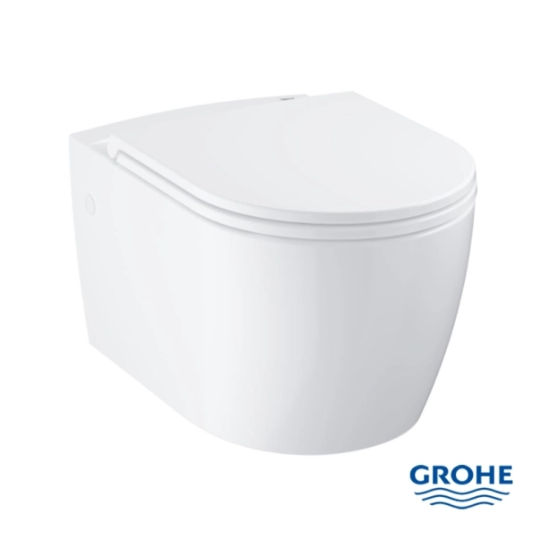Λεκάνη Grohe Bau Ceramic κρεμαστή Rimless με κάθισμα soft closing