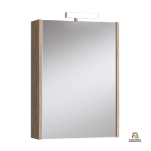 Καθρέπτης Ντουλάπι 52cm Kora με Φωτιστικό Nabucco Oak