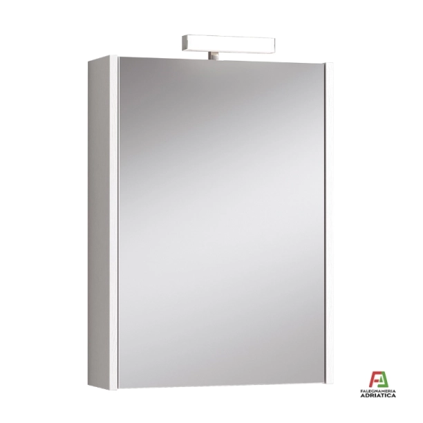 Καθρέπτης Ντουλάπι 52cm Kora με Φωτιστικό Ash Wood White