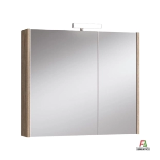 Καθρέπτης Ντουλάπι 80cm Kora με Φωτιστικό Nabucco Oak