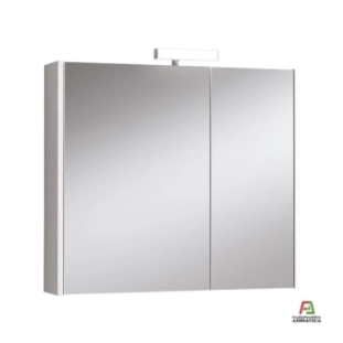 Καθρέπτης Ντουλάπι 80cm Kora με Φωτιστικό Ash Wood White