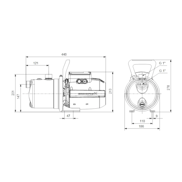 Grundfos JP 5-48 Αντλία Αυτόματης Αναρρόφησης