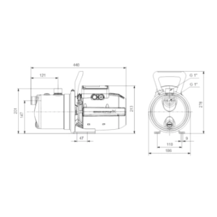 Grundfos JP 5-48 Αντλία Αυτόματης Αναρρόφησης 2