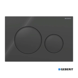 Πλακέτα Geberit Sigma 20 Μαύρο Γυαλιστερό με Ματ Δακτύλιους 115.882.DW.1