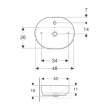 Geberit Variform 50x40 Επιτραπέζιος Νιπτήρας Πορσελάνης 500.775.01.2