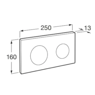 Roca PL10 DUAL Πλακέτα Ενεργοποίησης για Καζανάκια Duplo One Χρωμέ 2