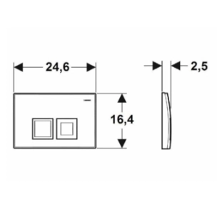 Geberit Delta 35 Πλακέτα Ενεργοποίησης 2 Λειτουργιών White Gloss