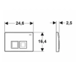 Geberit Delta 35 Πλακέτα Ενεργοποίησης 2 Λειτουργιών White Gloss