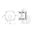 Ideal Standard Ceraline A7388AA Εξωτερικά Μέρη Εντοιχιζόμενης Μπαταρίας ντους, χρωμέ