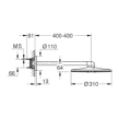 Grohe Rainshower Smartactive 310 Σετ Κεφαλής Ντους 31cm με Βραχίονα Cool Sunrise