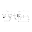 Ideal Standard Ceraline Nuovo Εξωτερικά Μέρη Εντοιχιζόμενης Μπαταρίας Νιπτήρος BD764XG