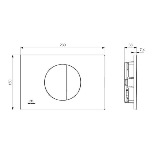 Πλακέτα Ideal Standard Oleas M5 Magnetic Grey