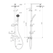 Ideal Standard Ceratherm ALU+ Πλήρης Στήλη Ντους με Θερμοστατική Μπαταρία Silver BD583SI
