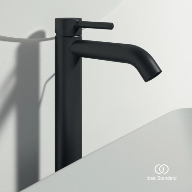 Ideal Standard Ceraline BC194XG Μπαταρία Νιπτήρος με Βαλβίδα, Silk Black