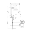 Ideal Standard Ceraline Nuovo BD846AA Μπαταρία Νιπτήρος με Βαλβίδα, χρωμέ