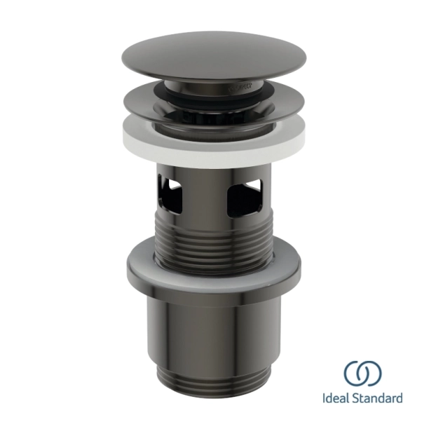 Ideal Standard Βαλβίδα Νιπτήρος Click-Clack με Υπερχείλιση Magnetic Grey PVD E1482A5