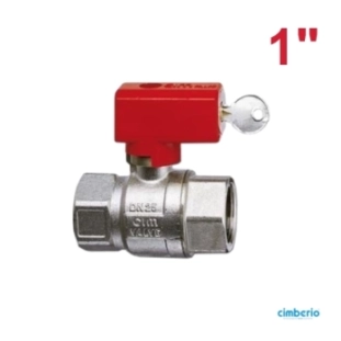 Cimberio Σφαιρικός Διακόπτης Ολικής Ροής Θ-Θ με Κλείδωμα CIM 12SI 1''