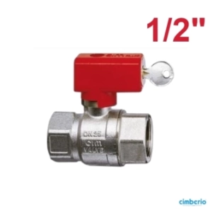 Cimberio Σφαιρικός Διακόπτης Ολικής Ροής Θ-Θ με Κλείδωμα CIM 12SI 1/2''