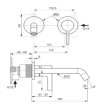 Ideal Standard Joy A7378A5 Εξωτερικά Μέρη Εντοιχιζόμενης Μπαταρίας Νιπτήρος, Magnetic Grey