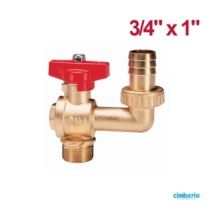 Cimberio Σφαιρικός Διακόπτης Ολικής Ροής 3/4''x1'' με Ρακόρ Ποτίσματος CIM 99