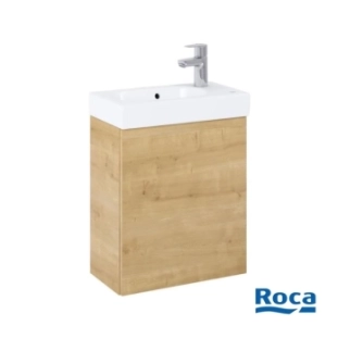Έπιπλο μπάνιου Roca Mini Light Oak με νιπτήρα 45x24,9cm