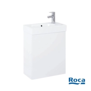 Έπιπλο μπάνιου Roca Mini Glossy White με νιπτήρα 45x24,9cm