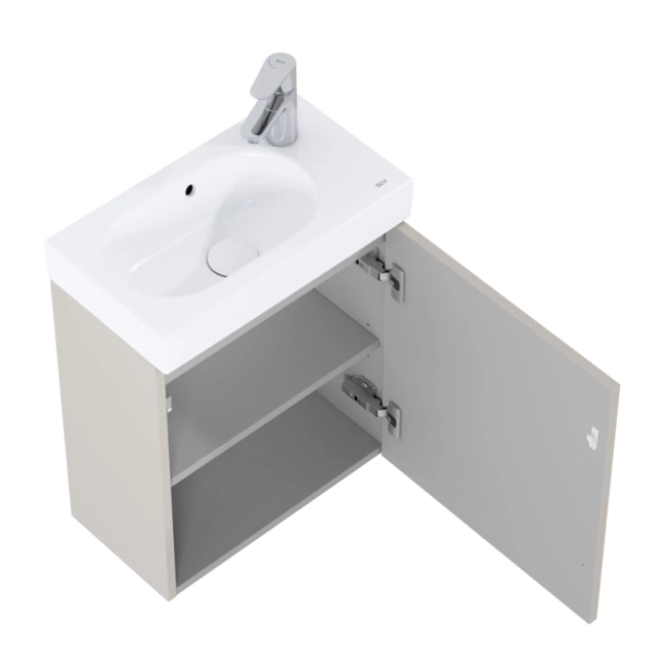 Έπιπλο μπάνιου Roca Mini Light grey με νιπτήρα 45x24,9cm